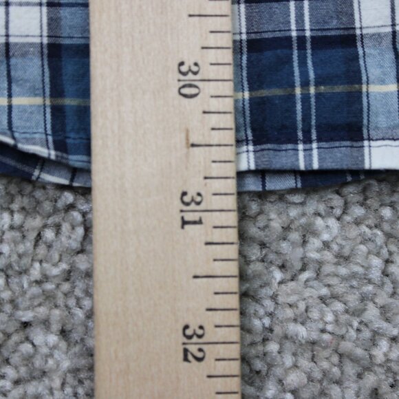 Tailor Vintage Shirt Mens 2XL XXL Blue Luxe Performance Cotton Stretch L/S - Picture 13 of 14